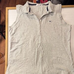 Gray Sleeveless Vineyard Vines Polo Shirt